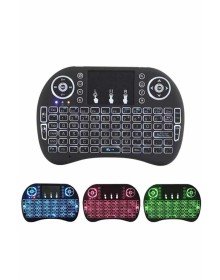 Işıklı Kablosuz Mini Klavye ve Dokunmatik Mouse Seti Türkçe Kablosuz