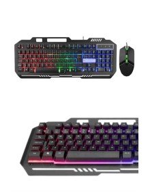 Işıklı  Q Klavye Mouse Seti Siyah   Klavye