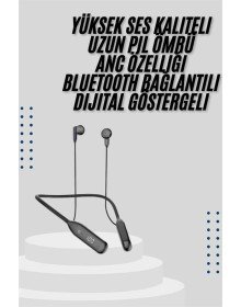 Kablolu Kulak İçi Bluetooth Kulaklık 60 Saat ANC Özellikli Boyun Bantlı