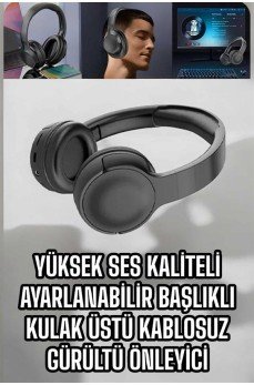 Kablosuz Bluetooth Kulaklık ANC/ENC Destekli Kulak Üstü Yüksek Ses Kaliteli