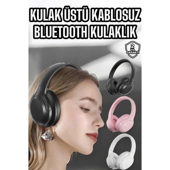 Kablosuz Bluetooth Kulaklık ANC/ENC Destekli Kulak Üstü Yüksek Ses Kaliteli