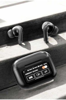 Kablosuz Bluetooth Kulaklık Ekranlı Uzun Şarj Süreli ANC Destekli