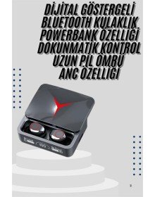 Kablosuz Bluetooth Kulaklık Powerbank Özellikli Göstergeli Hd Mikrofon