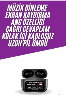 Kablosuz Bluetooth Kulaklık Pro Yeni Nesil Dokunmatik Kontrol