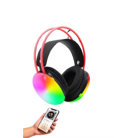 Kablosuz Bluetooth Kulaklık RGB Işıklı Kulak Üstü 5.3 Bluetooth Bağlantılı Kablosuz Bluetooth Kulaklık RGB Işıklı Kulak Üstü 5.3 Bluetooth Bağlantılı