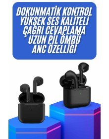 Kablosuz Bluetooth Kulaklık TWS Pro5 Kulaklık ANC Özelliği Dokunmatik Kontrol