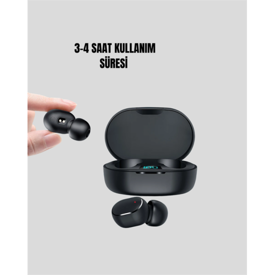 Kablosuz Kulak İçi Bluetooth Kulaklık Stereo Dokunmatik Kontrollü Kulaklık