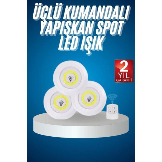 Kablosuz Pilli Işıldak  Masa Lambası Mutfak Tezgah Altı Banyo Dolabı Dolap İçi
