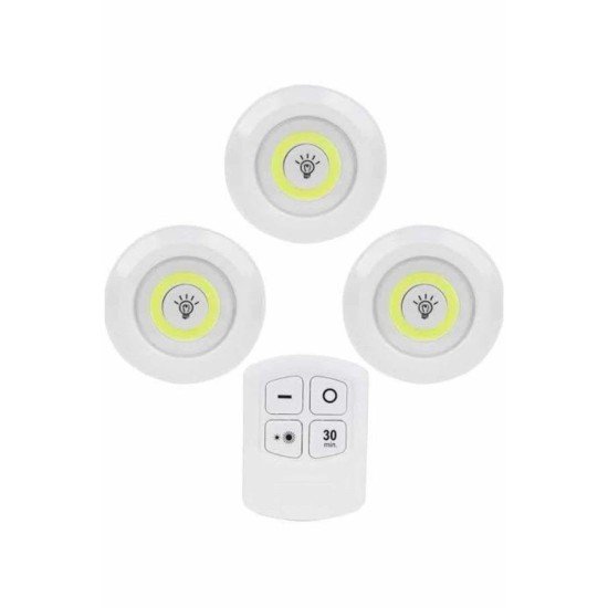 Kablosuz Pilli Işıldak  Masa Lambası Mutfak Tezgah Altı Banyo Dolabı Dolap İçi