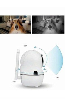 Kablosuz Wifi Destekli Akıllı Güvenlik Kamerası Hareket Sensörlü