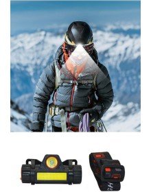 Kafa Lambası - 8 Saat Dayanıklı Şarjlı Sensörlü Mıknatıslı - Kamp - Balıkçılık- Acil Durum Feneri