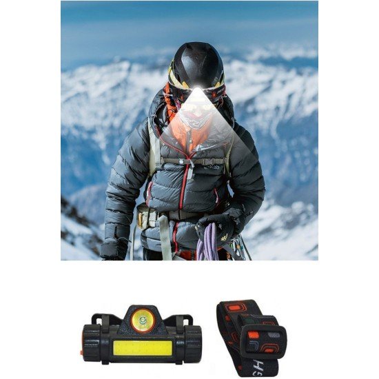 Kafa Lambası - 8 Saat Dayanıklı Şarjlı Sensörlü Mıknatıslı - Kamp - Balıkçılık- Acil Durum Feneri Kafa Lambası - 8 Saat Dayanıklı Şarjlı Sensörlü Mıknatıslı - Kamp - Balıkçılık- Acil Durum Feneri