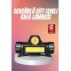 Kafa Lambası Çalışma Işığı Kafa Feneri Şarjlı Mıknatıslı Fenerli