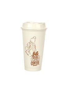 Kahve Bardağı - Kapaklı Krem 473 ml