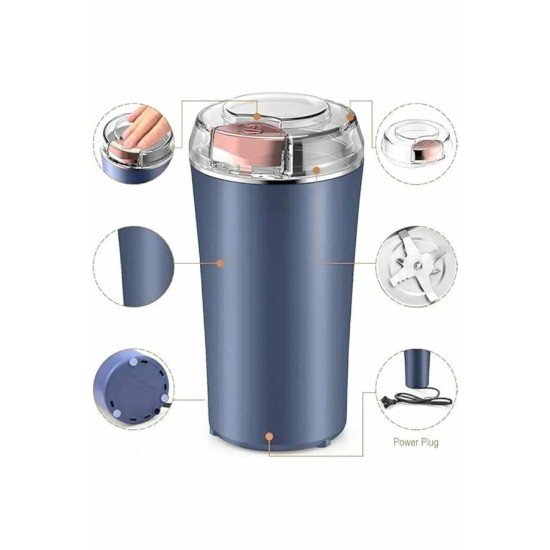 Kahve ve Baharat Öğütücü Kolay Temizlenebilir Paslanmaz Çelik Taşınabilir Kahve ve Baharat Öğütücü Kolay Temizlenebilir Paslanmaz Çelik Taşınabilir