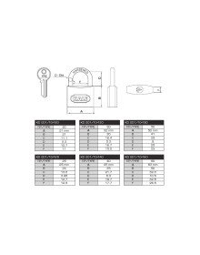 Kale 20 mm Gri Asma Kilit KD-001/10-120
