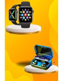 Kaliteli Akıllı Saat ve Kaliteli Bluetooth Kulaklık ANC Özelliği Uzun Pil Ömrü