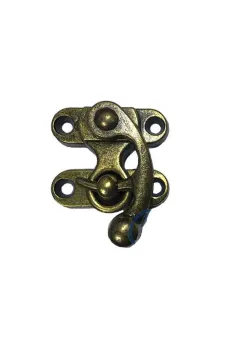 Kancalı Yay Gözü, Ahşap Kutu Klipsi - Küçük, Antik, 100 Adet