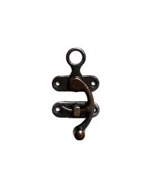 Kancalı Yay Gözü, Ahşap Kutu Klipsi - Büyük, Antik, 1 Adet