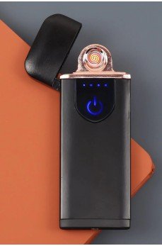 Kapaklı Işıklı  USB Şarjlı Çakmak Alevsiz Elektronik Çakmak Rüzgarda Sönmez Kablo Dahil