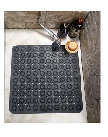 Kare Vantuzlu Banyo Kaydırmaz Paspas- Tırtıklı Ayak Duş Matı Silikon Masaj Pedi