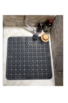 Kare Vantuzlu Banyo Kaydırmaz Paspas- Tırtıklı Ayak Duş Matı Silikon Masaj Pedi
