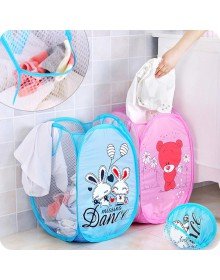 Karikatür Figürlü Katlanır  File Oyuncak Ve Çamaşır Sepeti