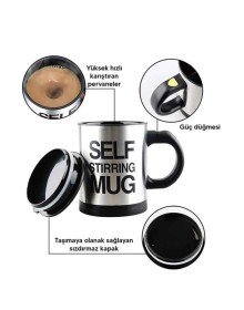 Karıştırıcı Özellikli Mikser Kupa Bardak Kompakt Taşınabilir Mug