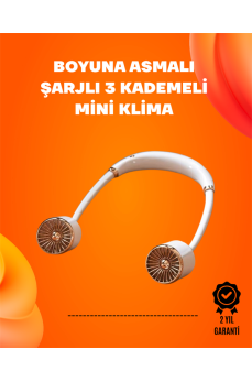 Katlanabilir Asılabilir Fan | USB Şarjlı, 3 Vitesli Sessiz Mini Fan