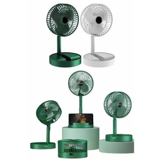 Katlanabilir Teleskopik Şarjlı Fan Masaüstü Soğutucu Vantilatör Katlanabilir Teleskopik Şarjlı Fan Masaüstü Soğutucu Vantilatör