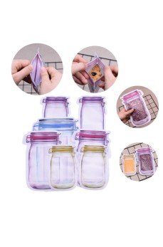 Kavanoz Görünümlü Kilitli Saklama Poşeti Çıtçıtlı ve Pratik Torba