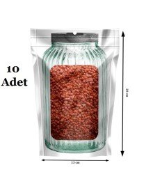 Kavanoz Görünümlü Kilitli Saklama Poşeti Çıtçıtlı ve Pratik Torba 10 Adet