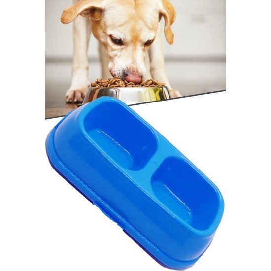 Kedi - Köpek Mama Ve Su Kabı 2 Bölmeli Büyük Boy Kedi - Köpek Mama Ve Su Kabı 2 Bölmeli Büyük Boy