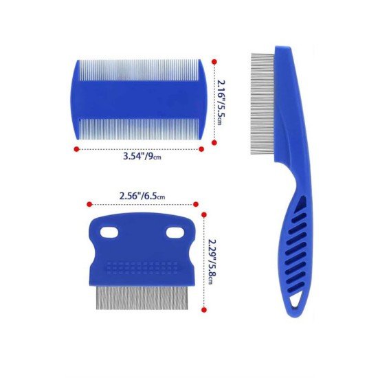 Kedi Köpek Tüy Bit Pire Toplayıcı Toplama Temizleme Tarağı Tarak Seti 4'lü Set