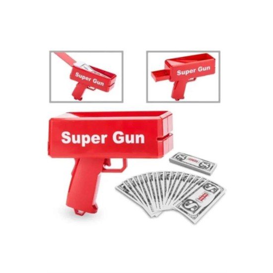 Kırmızı Çocuklara Özel Para Fırlatma Makinesi Para Saçma Tabancası