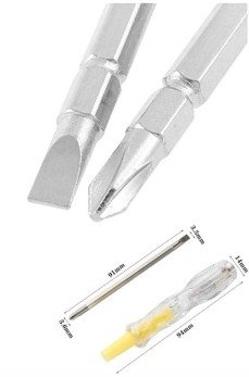 Kontrol Kalemi Çift Başlıklı Şeffaf Elektrik Testi Değişken Uçlu