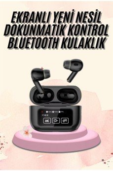 Kulak İçi Bluetooth Kulaklık Ekranlı Müzik Dinleme Çağrı Cevaplama Siyah
