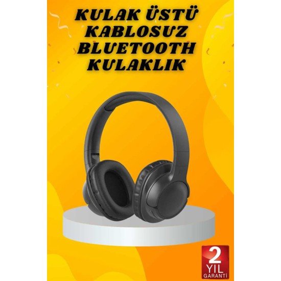 Kulak Üstü Bluetooth Kulaklık Ayarlanabiilir Uzun Pil Ömrü Kablosuz 5.0 Bluetooth