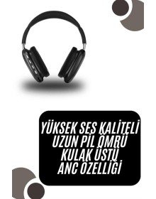 Kulak Üstü Kablosuz Bluetooth Kulaklık Yumuşak Süngerli SD Kart Girişli