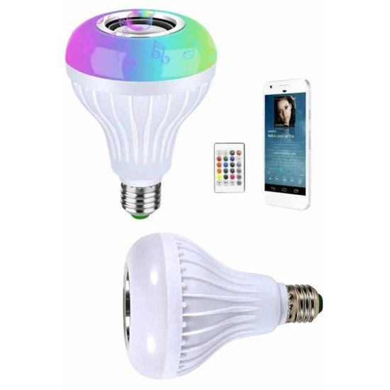 Kumandalı RGB Led Işık Bluetooth Hoparlör Ses Lambası Renkli Ampul Kumandalı RGB Led Işık Bluetooth Hoparlör Ses Lambası Renkli Ampul