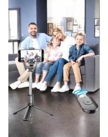 Kumandalı Tripod Telefon Tutucu Selfie Çubuğu 360 Derece Dönebilen