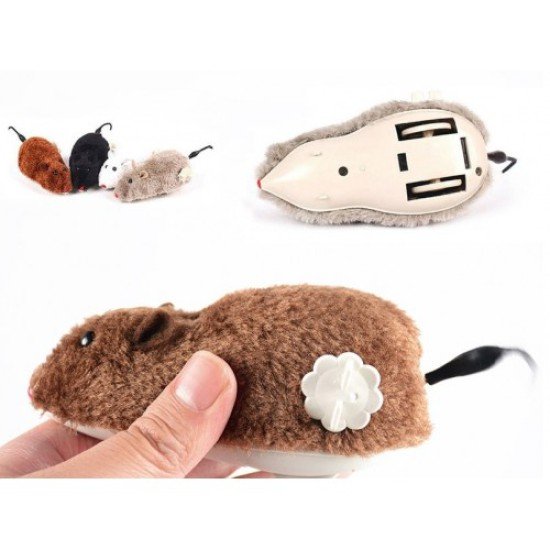 Kurmalı Kedi Eğitim Oyuncağı Tüylü Fare Kurmalı Kedi Eğitim Oyuncağı Tüylü Fare