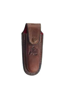 Kurt Figürlü Hakiki Deri Çakı Kılıfı No:1, 11 x 4 cm - Kemerlikli Kurt Figürlü Hakiki Deri Çakı Kılıfı No:1, 11 x 4 cm - Kemerlikli