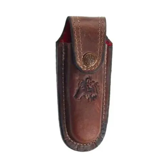 Kurt Figürlü Hakiki Deri Çakı Kılıfı No:1, 11 x 4 cm - Kemerlikli Kurt Figürlü Hakiki Deri Çakı Kılıfı No:1, 11 x 4 cm - Kemerlikli