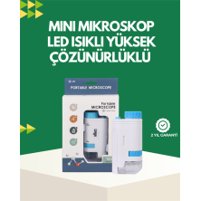 LED Aydınlatmalı 80–200 Kat Büyütmeli Cep Mikroskop