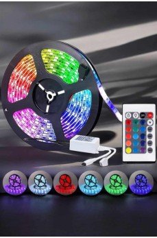 Led Işık 5 Metre Şerit Led RGB Işıklı