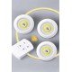 Led Lamba 3'lü Uzaktan Kumandalı Yapışkanlı Beyaz Işık