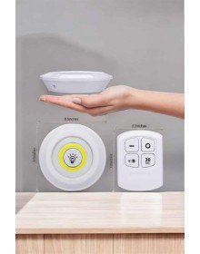 Led Lamba 3'lü Uzaktan Kumandalı Yapışkanlı Beyaz Işık