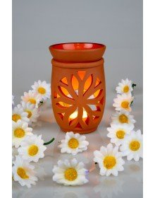 Lotus Çiçeği  El Yapımı Çömlek Buhurdanlık Tütsülük