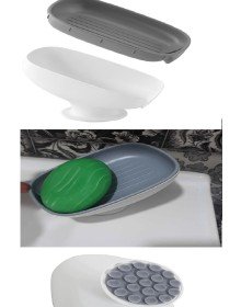 Lotus Sabunluk Çift Kademeli Giderli Vantuzlu Drenaj Katı Sabunluk